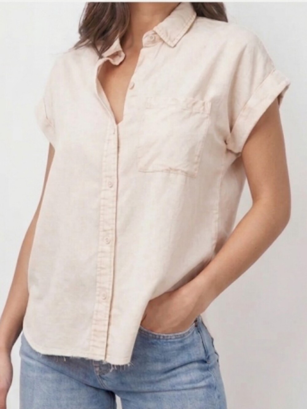 Rails Light Blush Short-Sleeve Button-Down Shirt